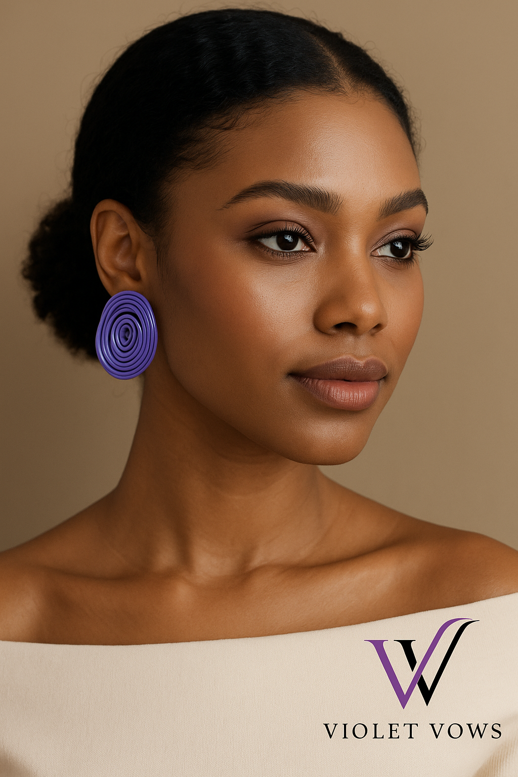 Violet Coil Fashion Statement Studs