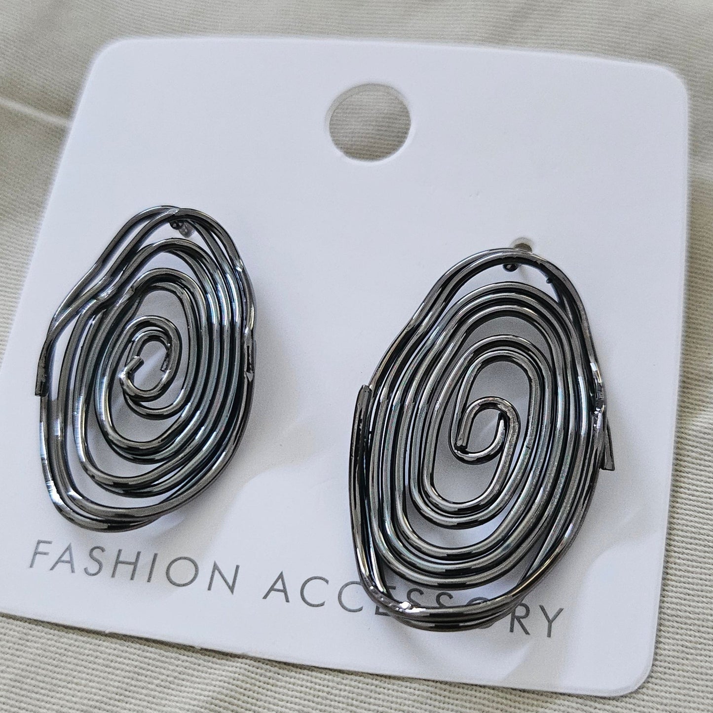 Abstract Spiral Stud Earrings