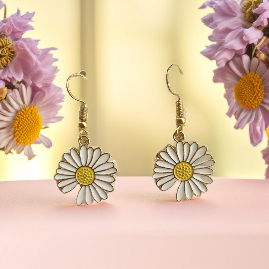 Cheerful Daisy Drop Earrings