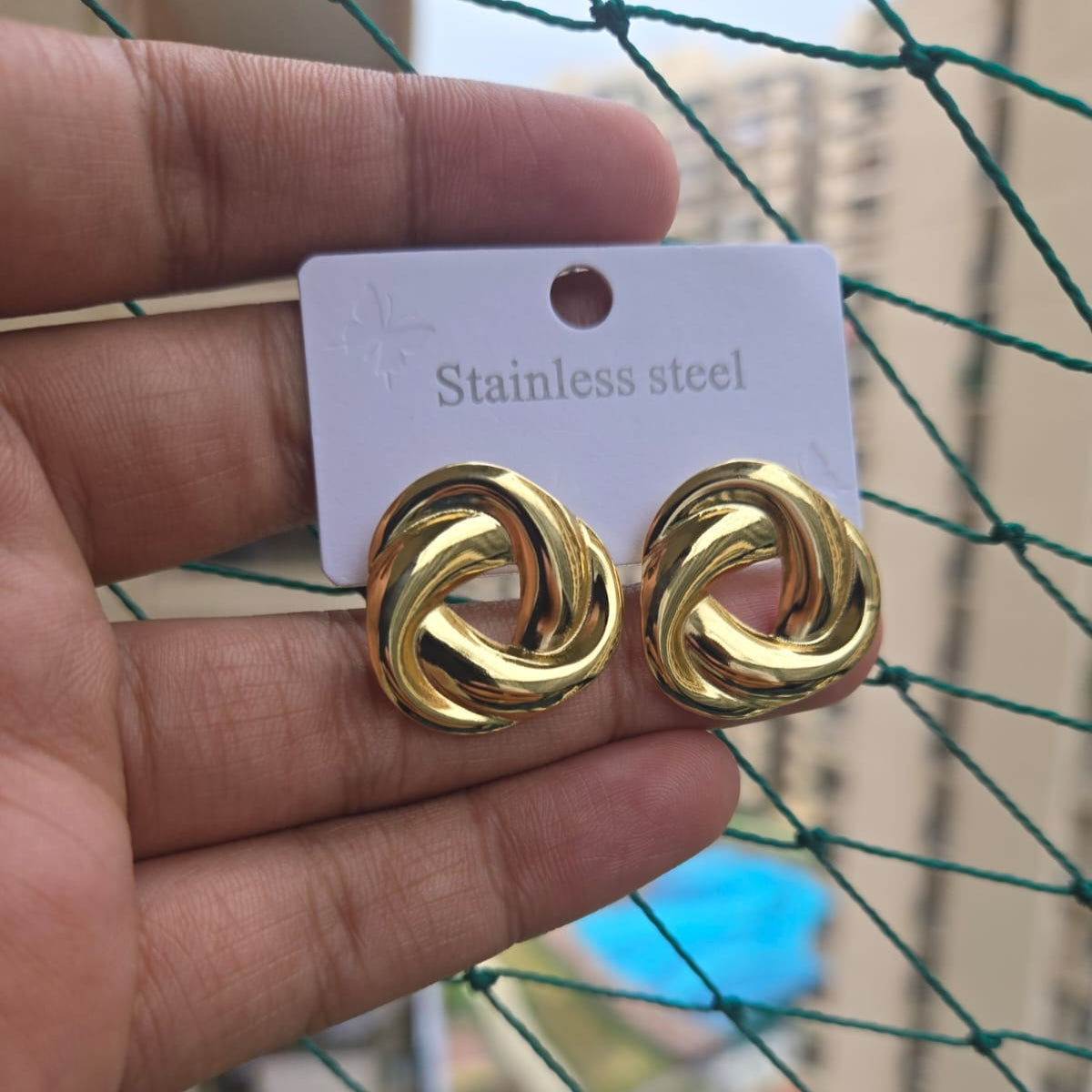 Golden Knot Studs