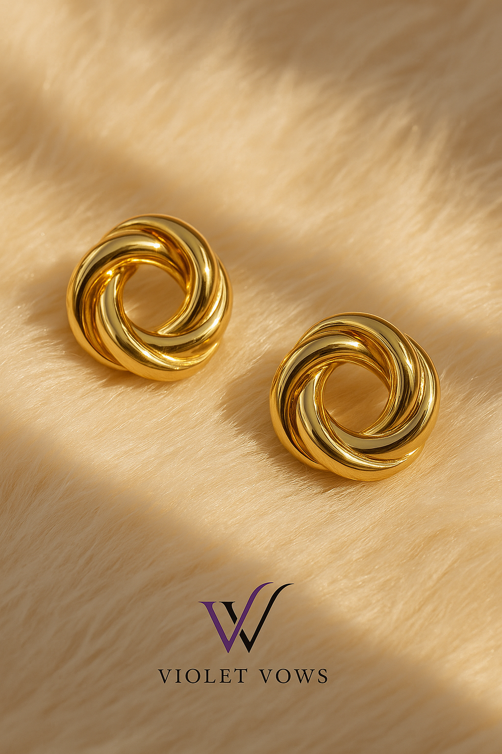 Golden Knot Studs