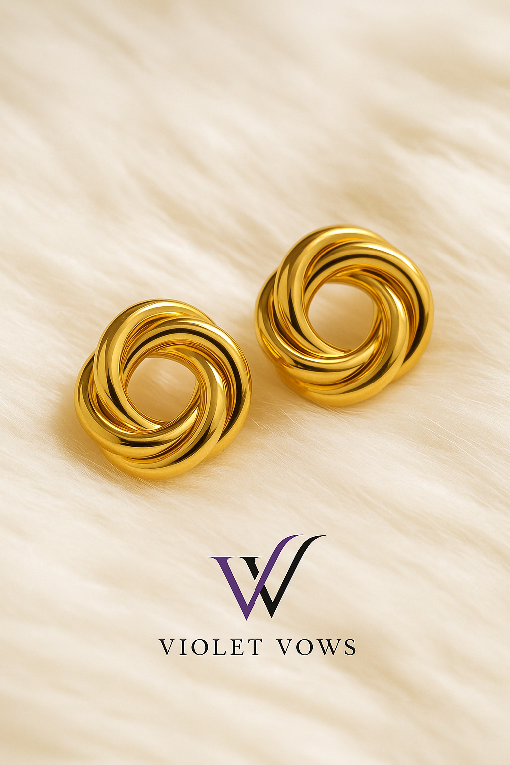 Golden Knot Studs