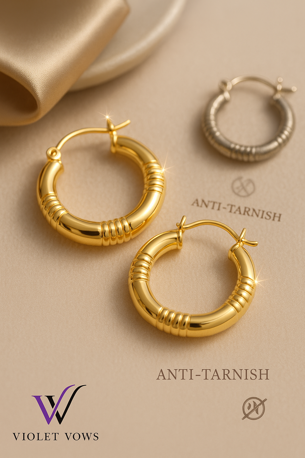 Golden Stella Hoops