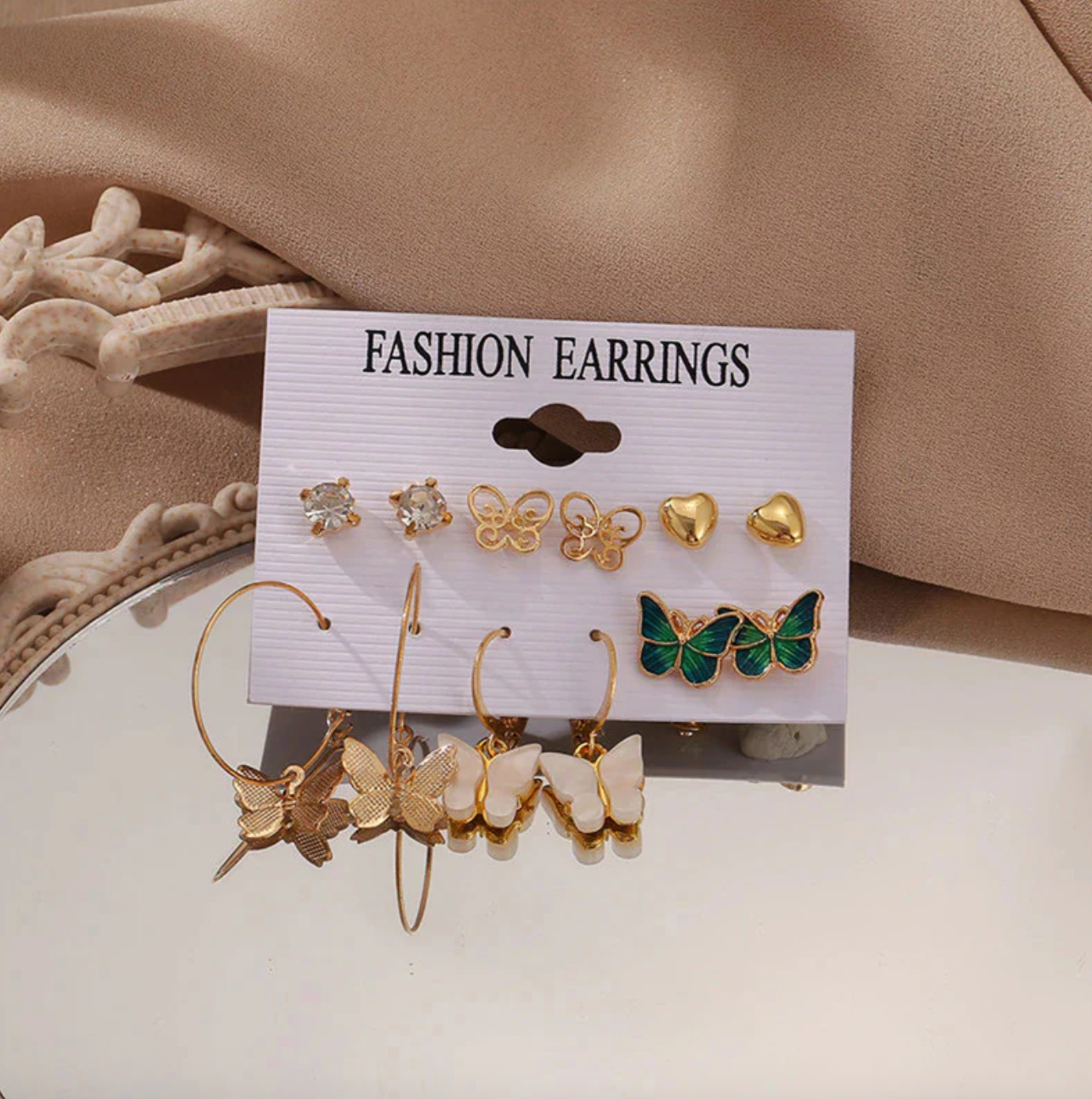 Gold Plated Earrings Combo Pack of 6 For Women
