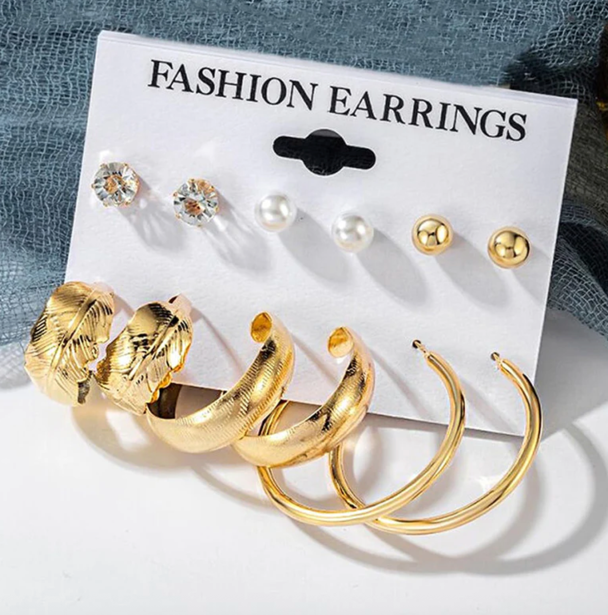 Ravishing Leaf Pearl and AD Brilliant Stud and Drop Earrings For Women
