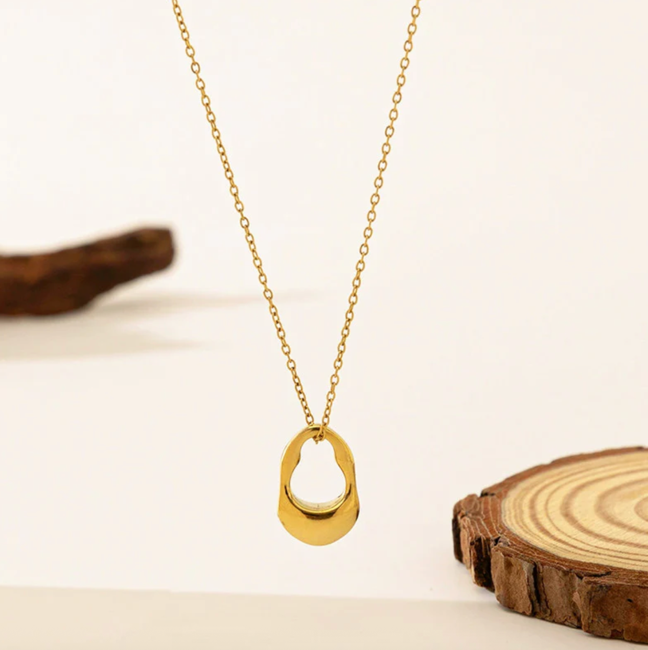 Gold Plated Anti Tarnish Stainless Steel Contemporary Pendant