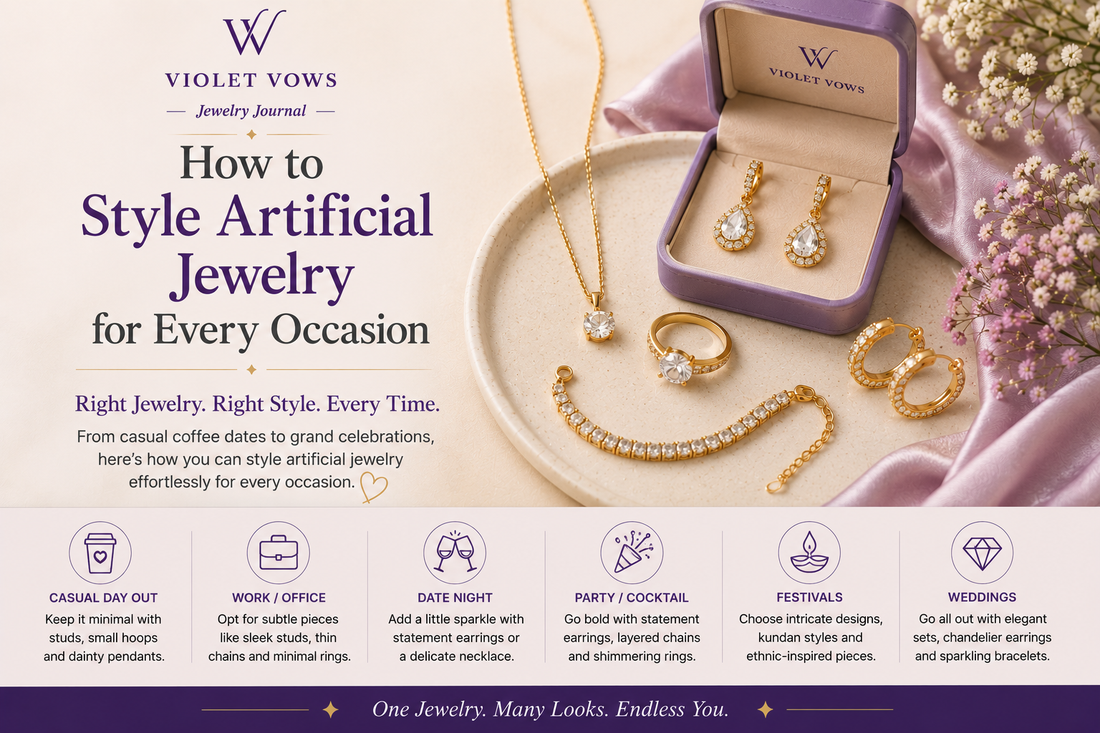 Artificial jewelry styled for different occasions and everyday looks
