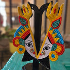 Goddess Handcrafted Tribal Art Statement Earrings
