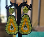 Guac 'n Roll! Handcrafted Avocado Beaded Earrings