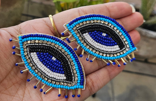 Beaded "Evil Eye" Statement Earrings - Ward Off Negativity