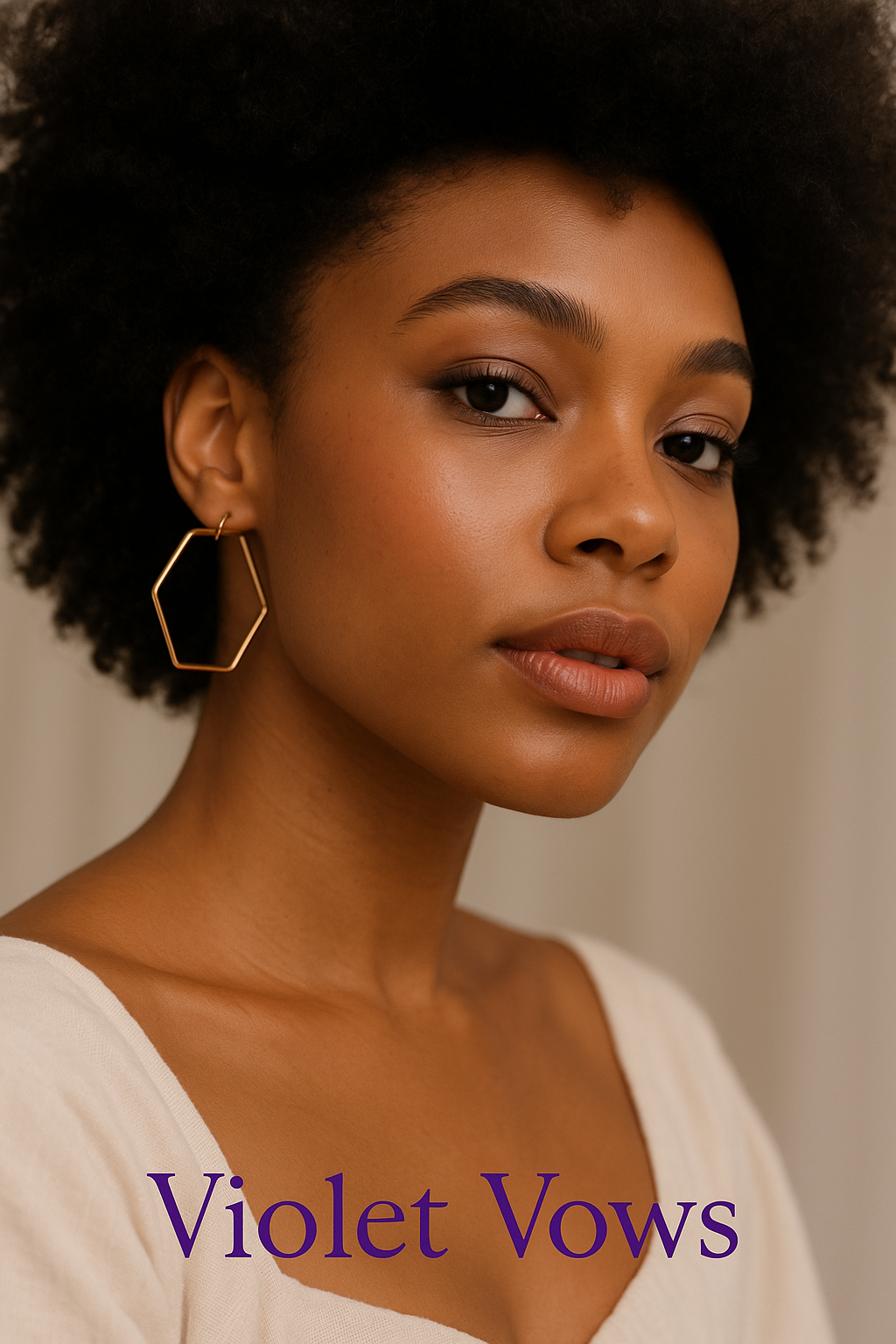 Anti-tarnish :  Hexagon Hoop Earrings