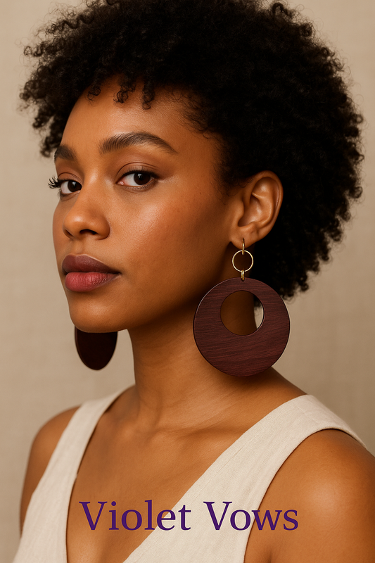Handcrafted Wooden Hoop Earrings