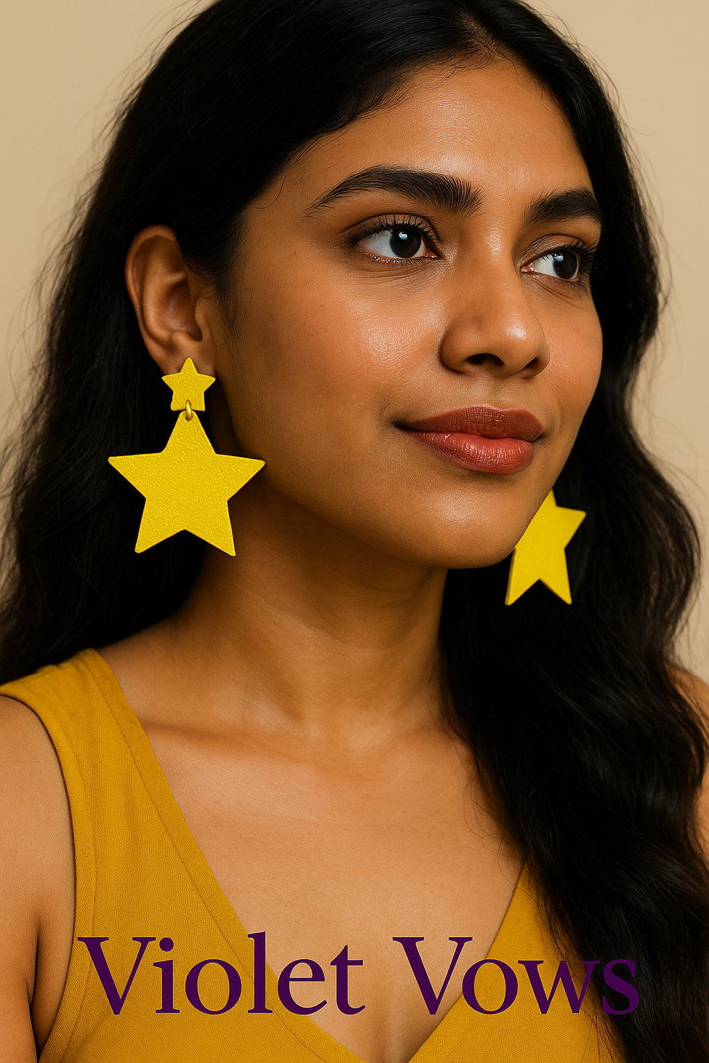 Bold Yellow Star Earrings
