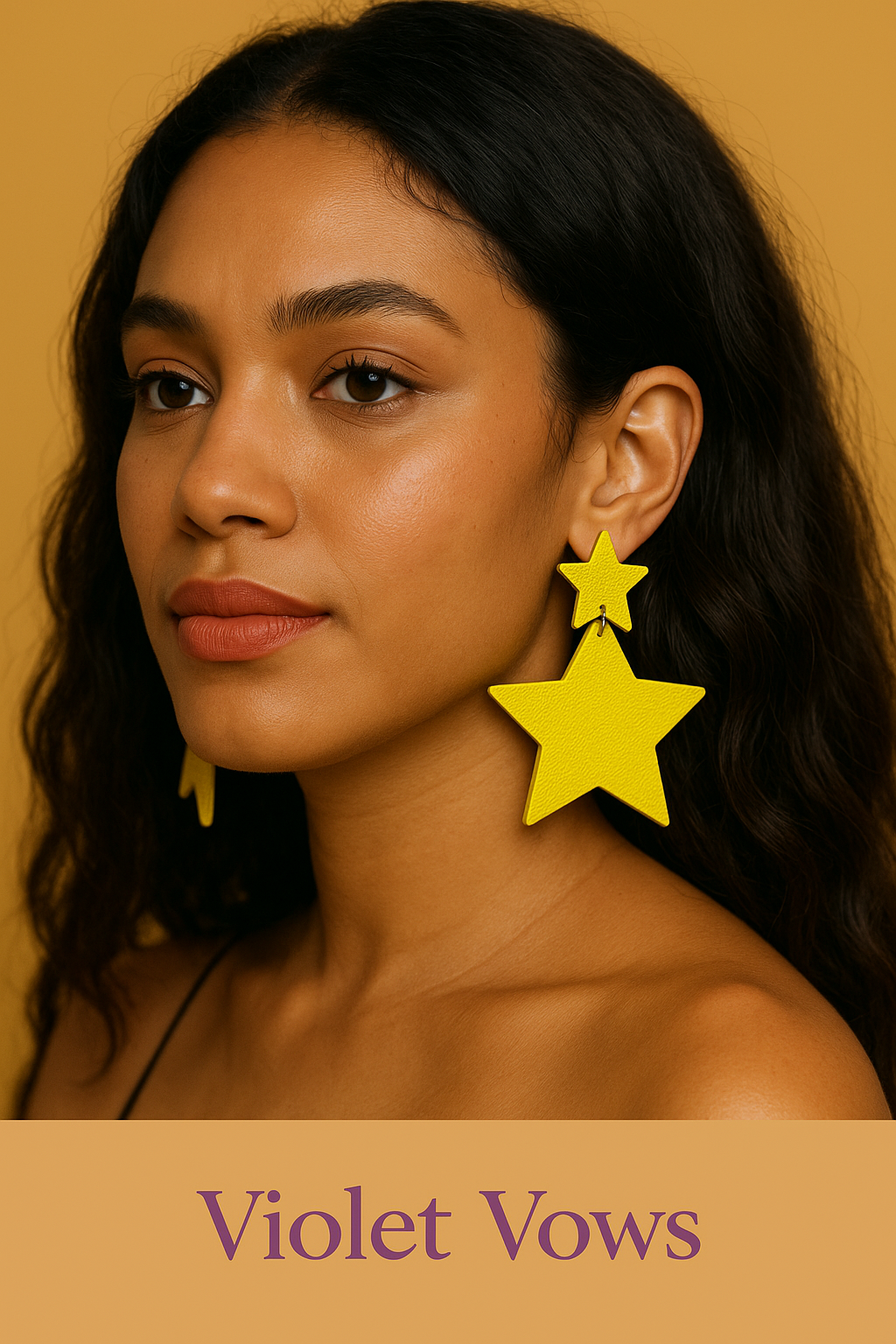 Bold Yellow Star Earrings
