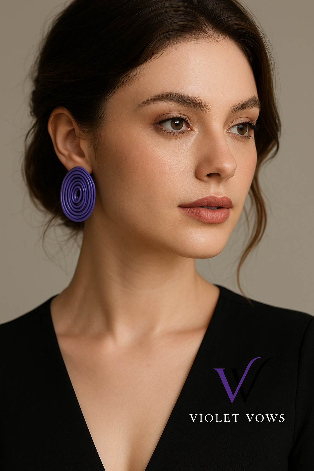 Violet Coil Fashion Statement Studs