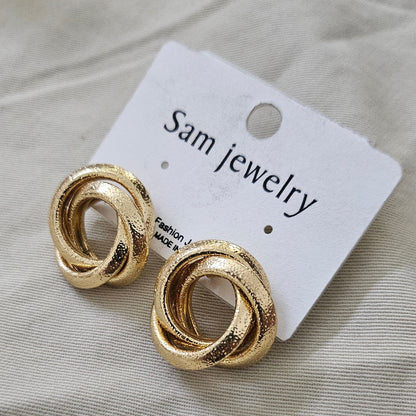 Classic Gold knot Stud Earrings