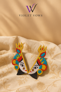 Goddess Handcrafted Tribal Art Statement Earrings