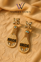 Champagne Bottle Earrings - Bride To Be