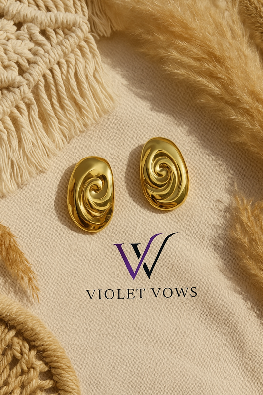 Golden Swirl Studs
