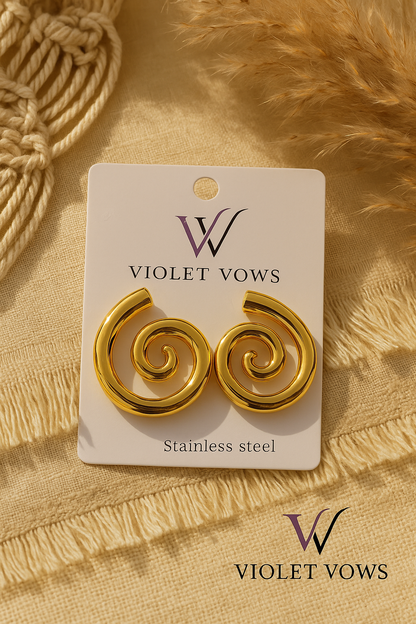 Golden Spiral Studs