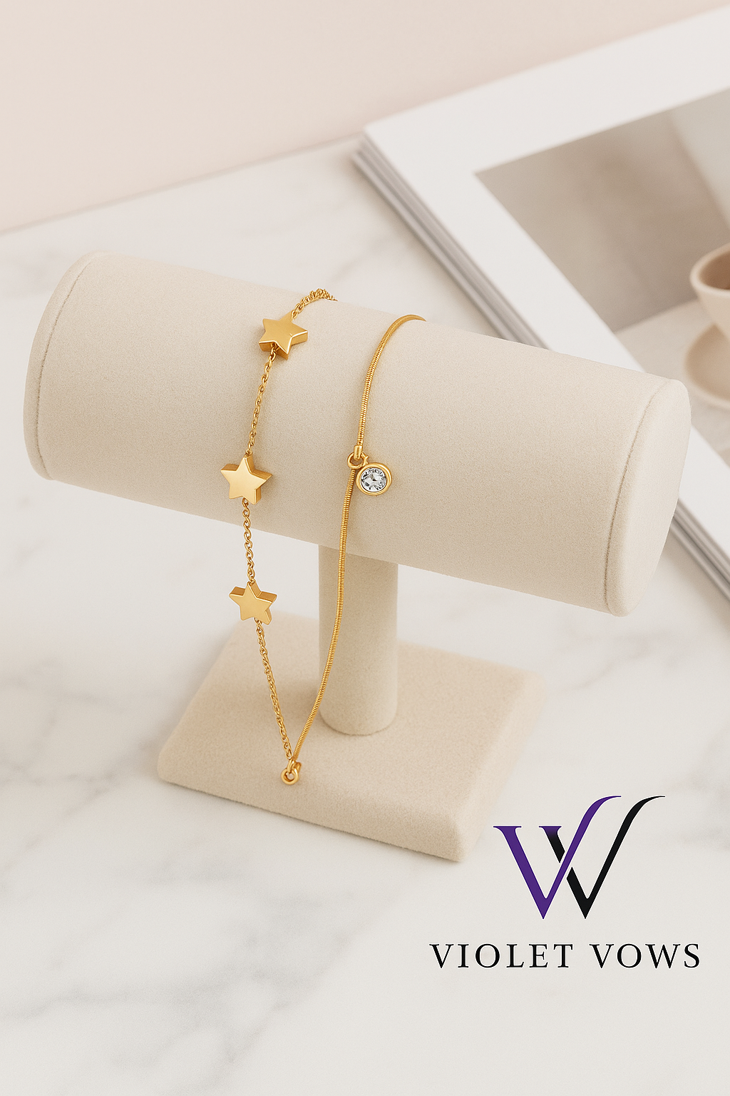 Twinkling Star Charm Gold Bracelet