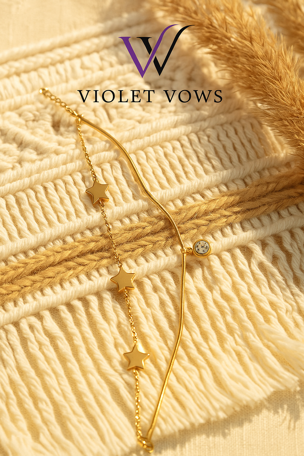 Twinkling Star Charm Gold Bracelet