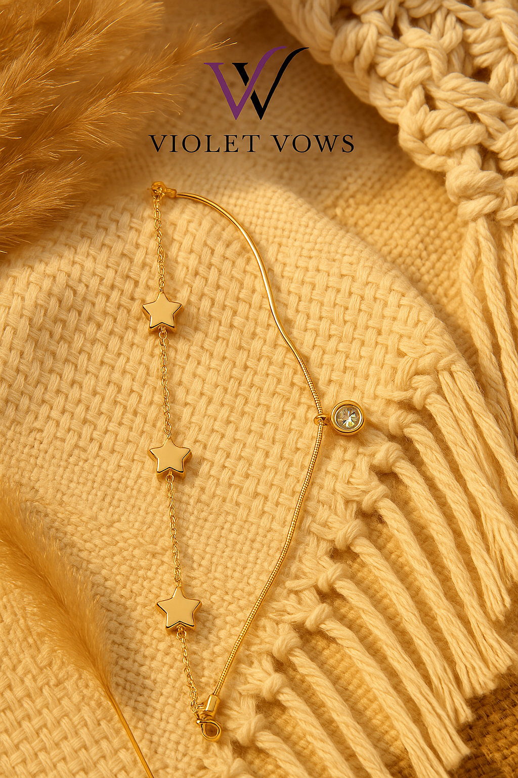 Twinkling Star Charm Gold Bracelet