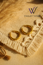Bold Braided Gold Hoop Earrings