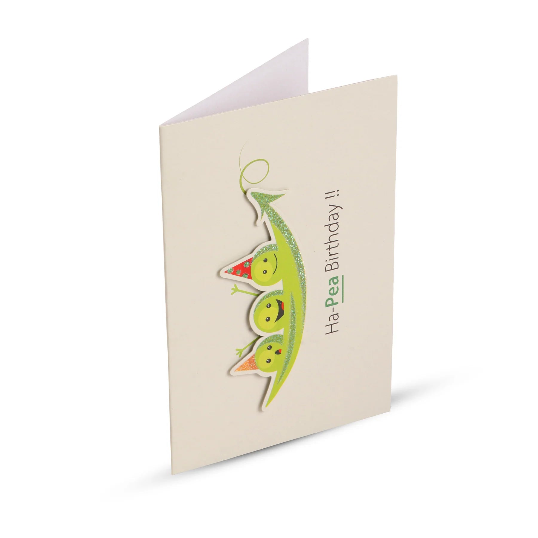 3D Greeting Card - Ha-Pea Birthday 4 X 6 inch