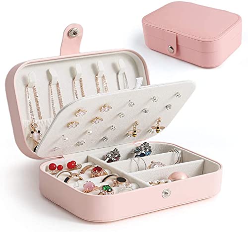 Portable Jewelry Organizer Box for Women – Travel Case for Rings, Earrings & Necklaces (Any Random Colour, No Jewellery Included))
