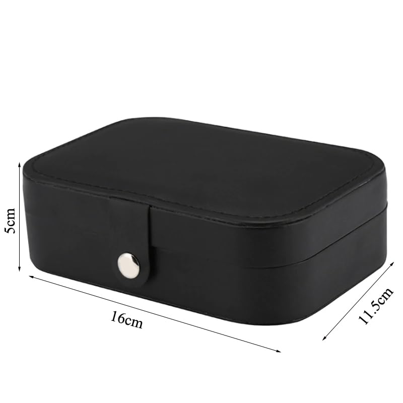 Portable Jewelry Organizer Box for Women – Travel Case for Rings, Earrings & Necklaces (Any Random Colour, No Jewellery Included))