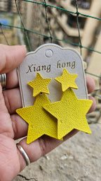 Bold Yellow Star Earrings
