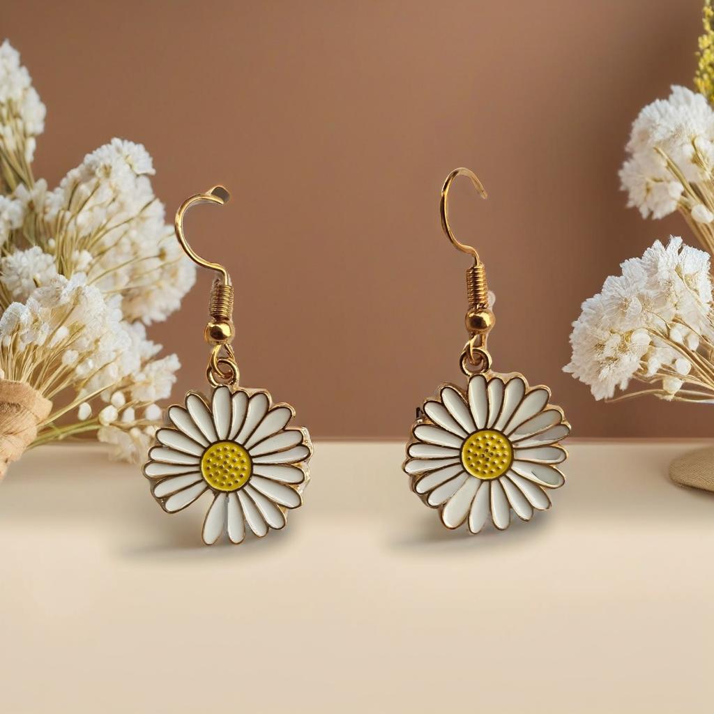 Cheerful Daisy Drop Earrings