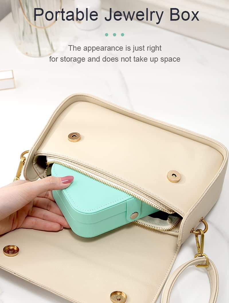 Portable Jewelry Organizer Box for Women – Travel Case for Rings, Earrings & Necklaces (Any Random Colour, No Jewellery Included))