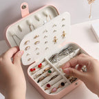 Portable Jewelry Organizer Box for Women – Travel Case for Rings, Earrings & Necklaces (Any Random Colour, No Jewellery Included))