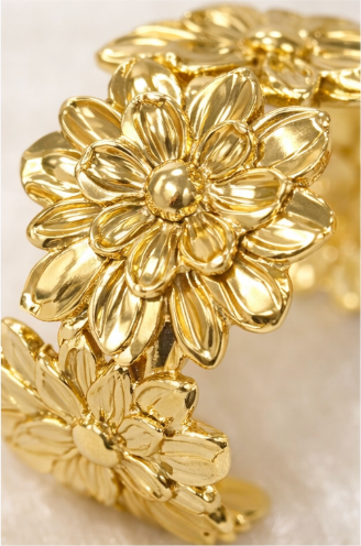 Aurelia Bloom Gold Cuff Bracelet