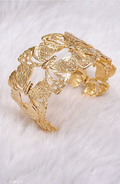 Aurelia Butterfly Cuff Bracelet – Gold Finish Statement Bracelet by Violet Vows