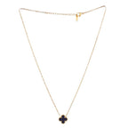 Black Clover Pendant Necklace for Women – Gold Chain Elegant Charm Necklace
