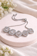 Elegant Diamond-Cut AD Adjustable Kada Bracelet