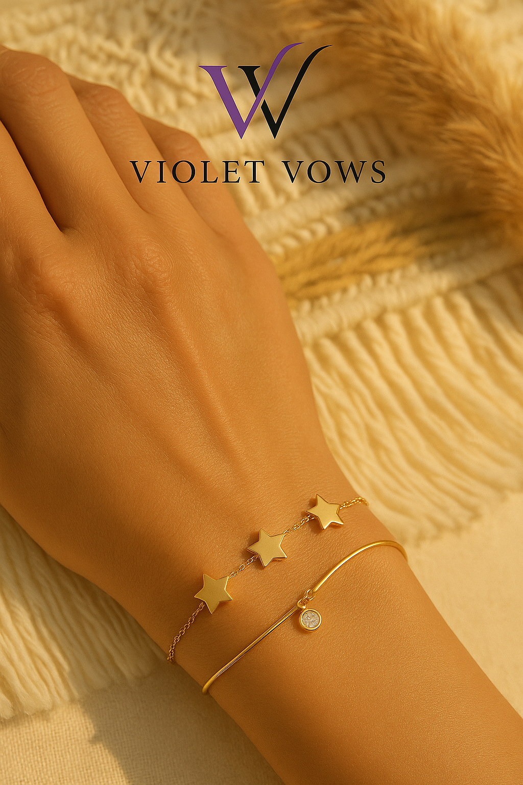 Twinkling Star Charm Gold Bracelet