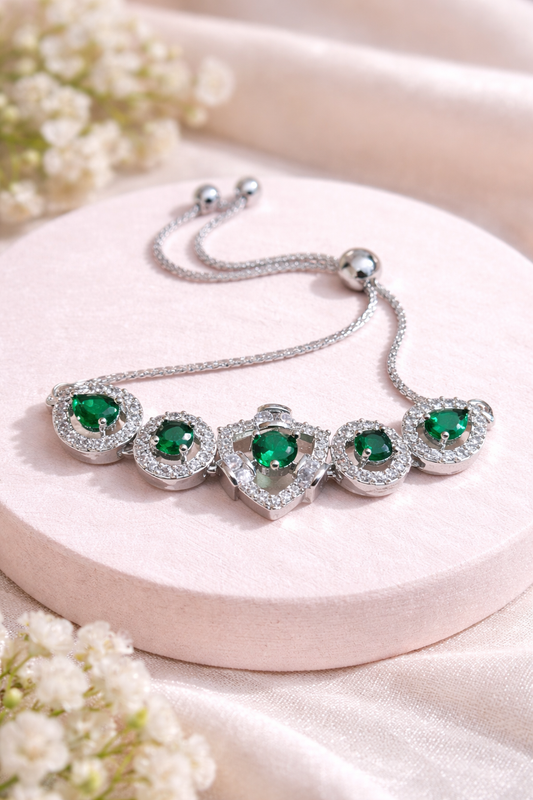 Emerald Glow AD Adjustable Bracelet