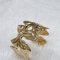 Gold Bow Statement Cuff Bracelet for Women