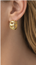 Gold Heart Hoop Earrings