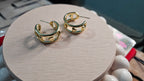 Gold Heart Hoop Earrings