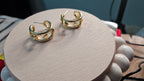 Gold Heart Hoop Earrings