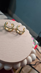 Gold Heart Hoop Earrings
