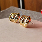 Gold Layered Stud Earrings