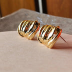 Gold Layered Stud Earrings