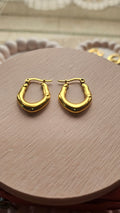 Gold Mini Chunky Hoop Earrings