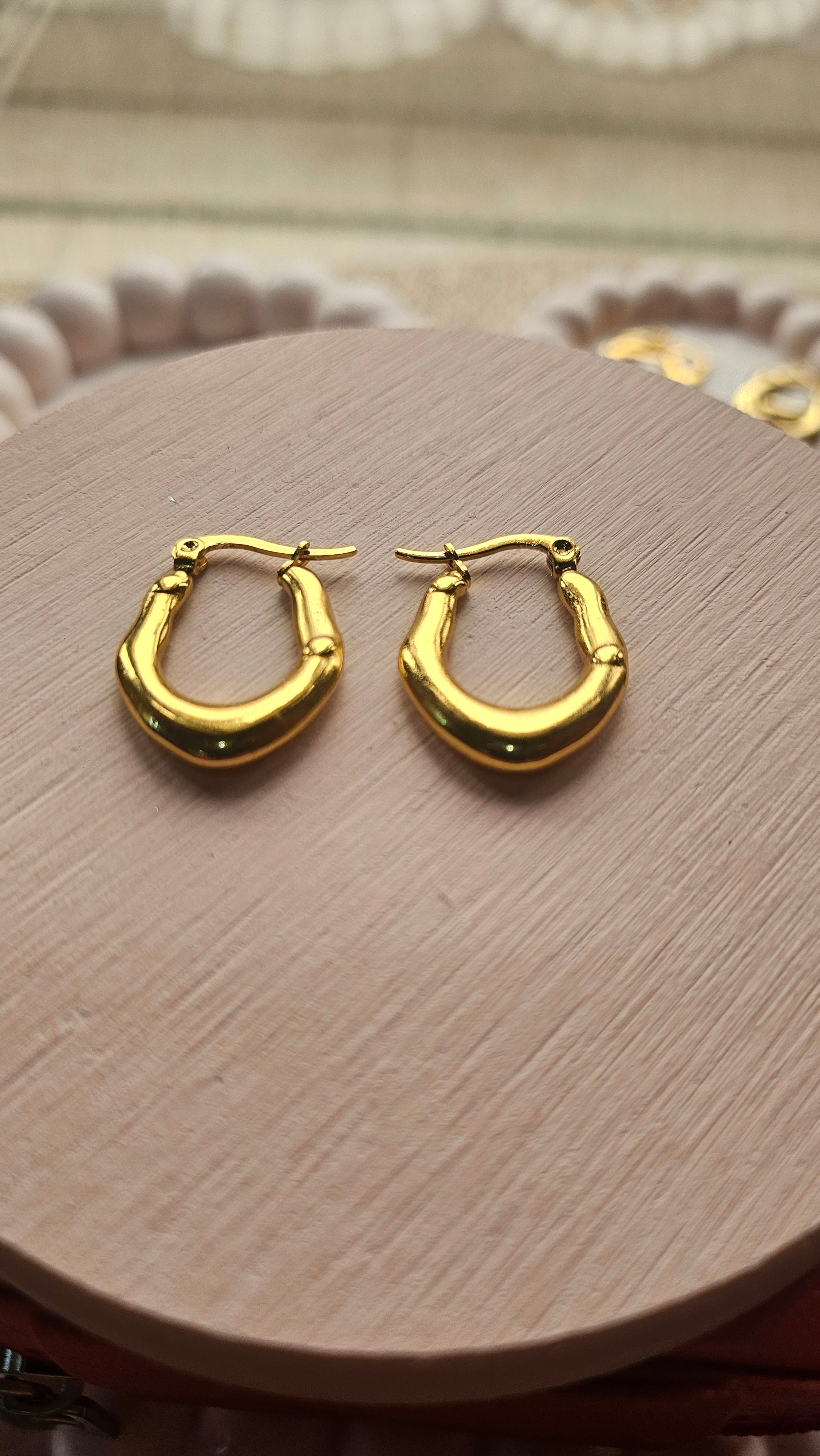 Gold Mini Chunky Hoop Earrings